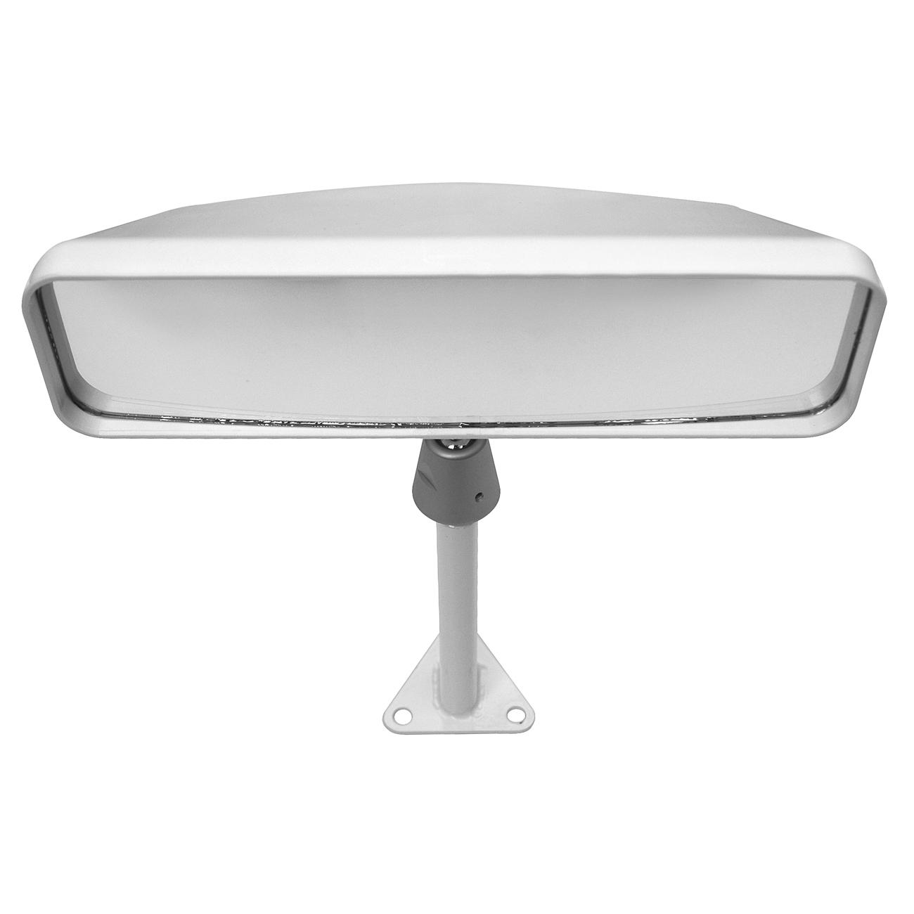 Lifeline Sports Car Mirror White Centre Mount With 100mm Stem