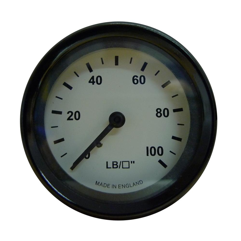 Mocal 52mm Oil Pressure Gauge 0-100PSI White