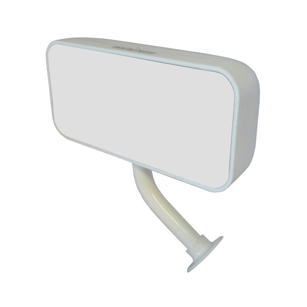 Racetech F1 Style White Wing Mirror With Flat Lens