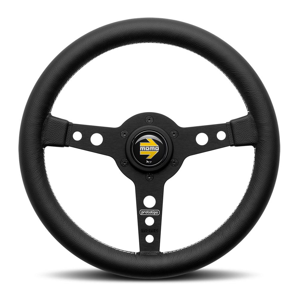 Momo Prototipo Steering Wheel Black Spokes 320mm Diameter