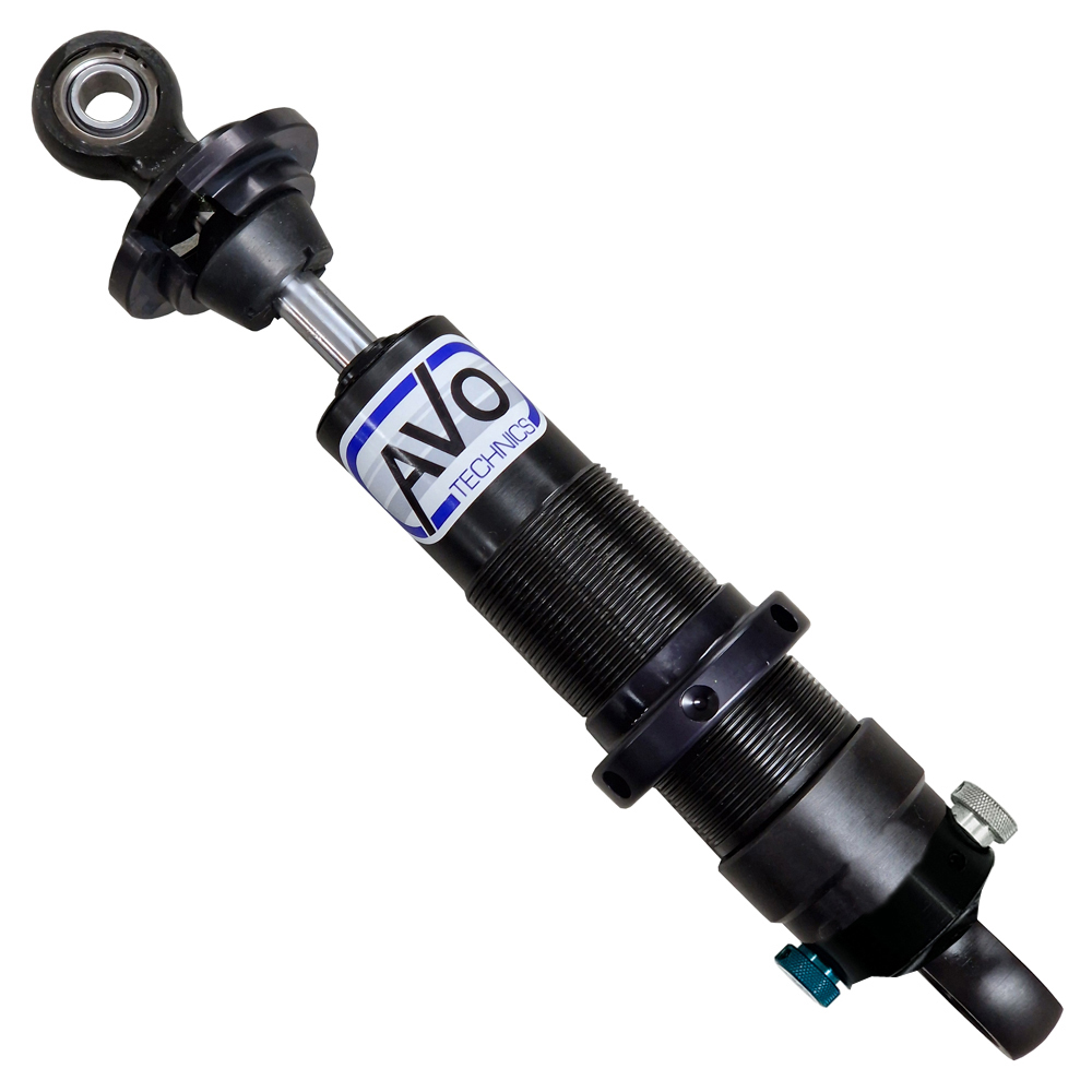 AVO Double Adjustable Shock Absorber with Spherical Bearing Mount for 2.25 Inch Springs