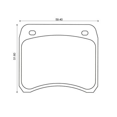 Mintex Racing Brake Pads MLB19-M1166 For Rover/Formula Ford With AP-Lockheed Calipers