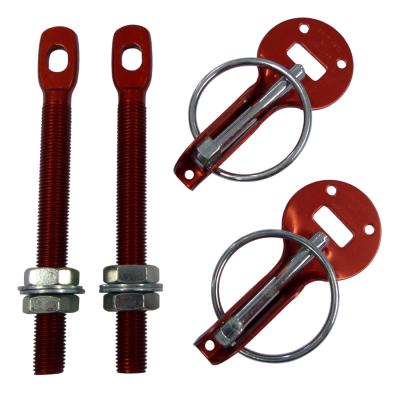 Quick Release Bonnet Pins Red (Pair)