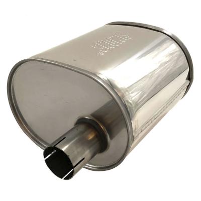 Jetex Large Volume Oval Silencer in Stainless Steel 51mm I.D. Offset