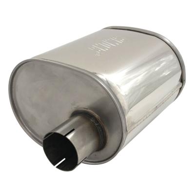 Jetex Large Volume Oval Silencer in Stainless Steel 63mm I.D. Offset