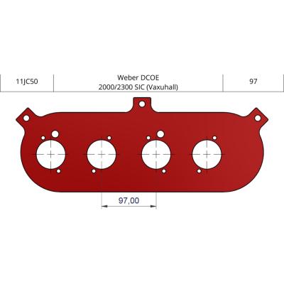 Base Plate 97mm Weber DCOE