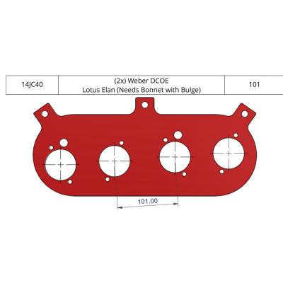 ITG Base Plate for DCOE 100mm Centres (Lotus Elan)