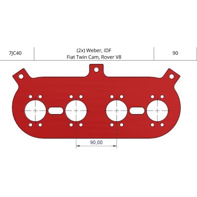 ITG Base Plate for Rover V8 Weber IDF-44